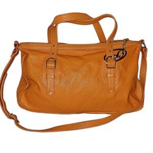 Onna Ehrlich Orange Satchel Bag Crossbody Leather
